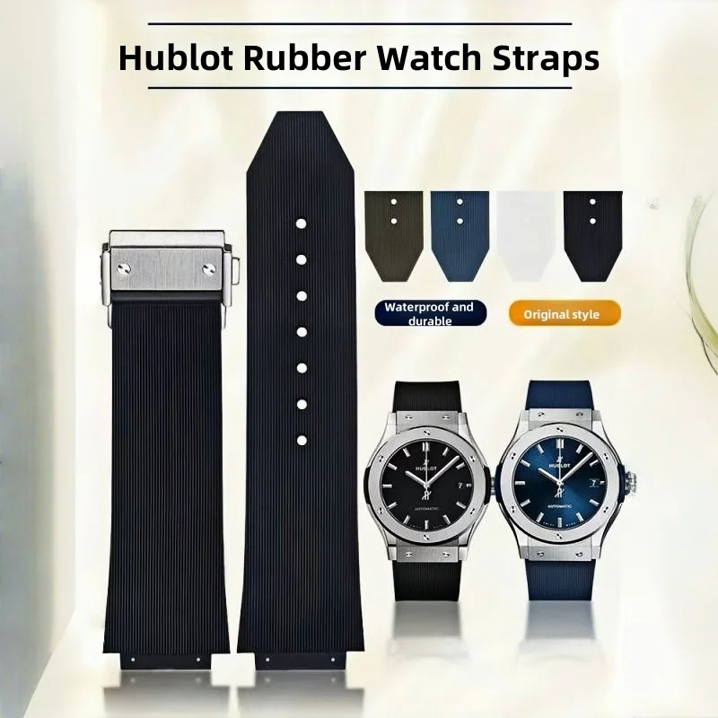 Фото Ремешок для часов HUBLOT BIG BANG, силиконовый, 19x26 мм, 13x20 мм, 15x21 мм, водонепроницаемый, аксессуары для часов, резиновый браслет, ремешок на запястье №5