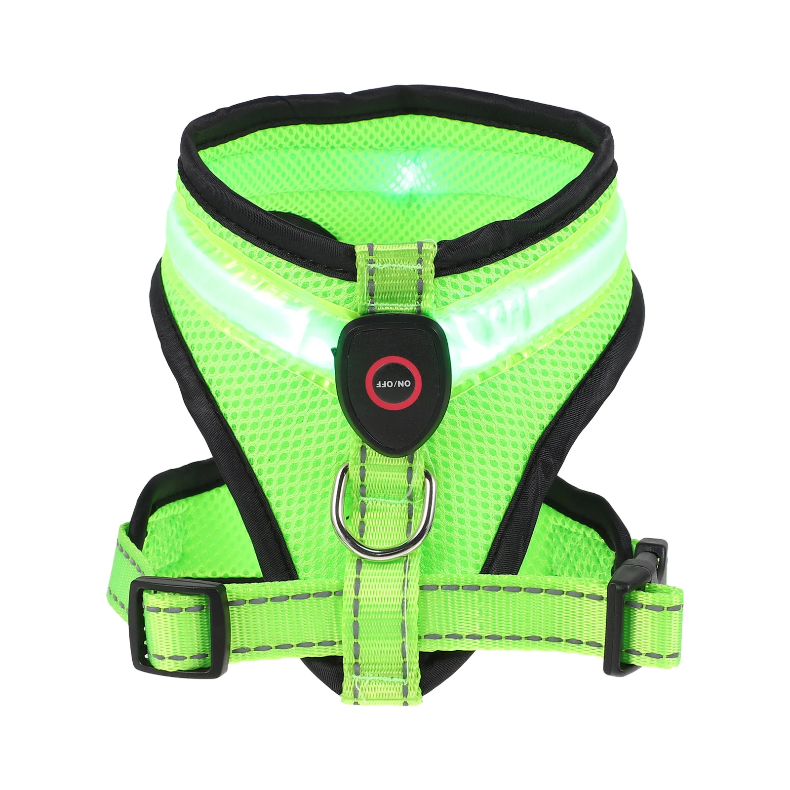 

Dog Vest Harnesspet Dogs Walking Night Led Heavy Large Duty Cat Set Kit Breathable Lights Puppy Lightpullilluminated Glowthe