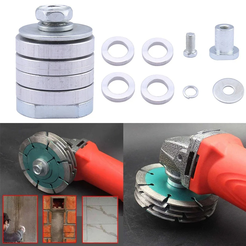 

Pracatical Angle Grinder To Grooving Machine Adapter 100/125 Type Lock Nuts Flange Inner Outer Kit For Variable Slotting Machine