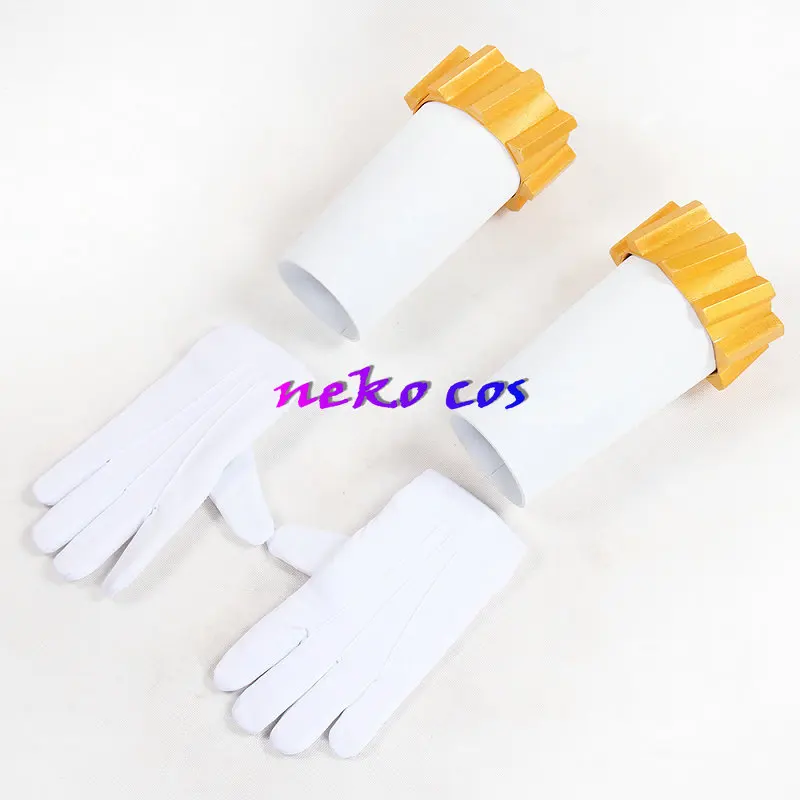 Фото Перчатки Nekocos Engine Sentai Go-Onger, чехлы для рук, белые и золотые, костюм для косплея, свободный размер №1