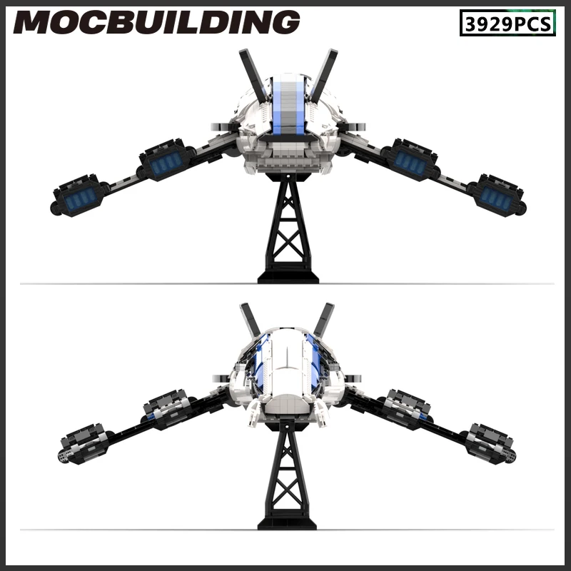Space MOC Building Block Normandy SR-2 Spaceship DIY Brick Alliance Fighter Model Toy Christmas Gift Birthday Collection Present