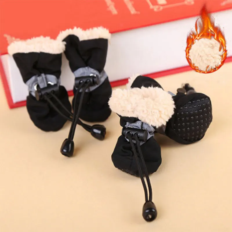 

4 шт./комплект, Зимняя Теплая Обувь для собак