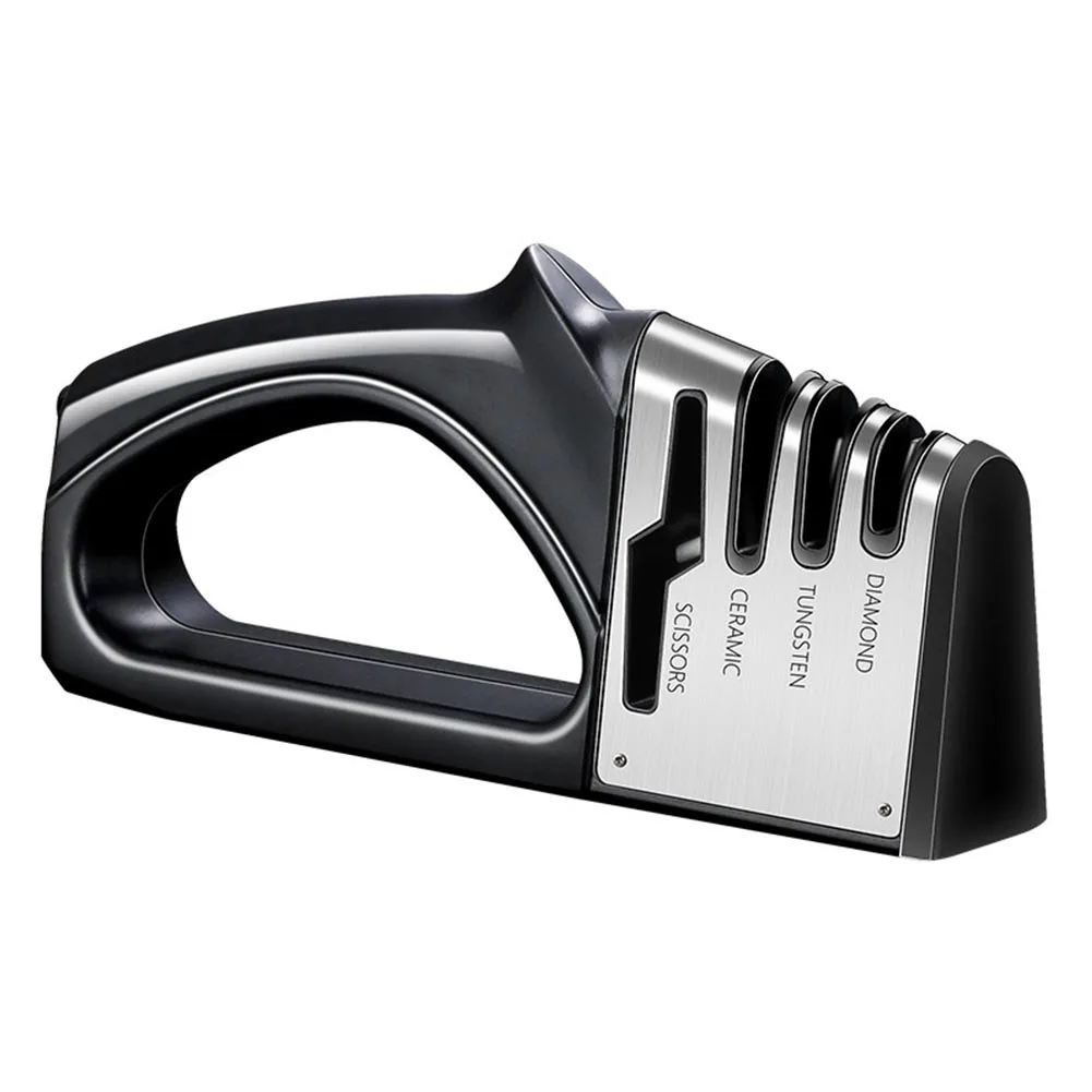 

4in1 Multifunctional Diamond Stone Stainless Steel Scissors Tool Repair Home Sharpener Portable Kitchen Practical