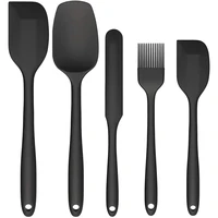 5 pack silicone spatula setrubber spatulas heat resistant kitchen utensils set for baking cooking mixing