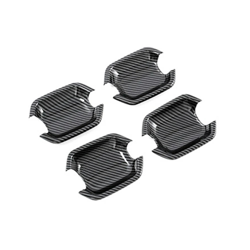 

Автомобильная карбоновая ручка для наружной дверной ручки, крышка чашки, отделка полости, вставка, молдинг для Mitsubishi Pajero 2007-2019