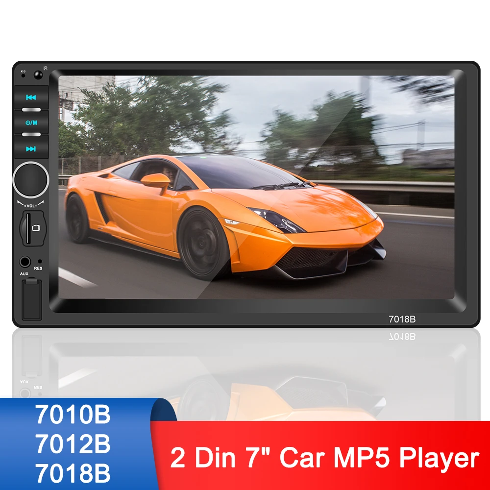 

Stereo Receiver Car MP5 Player HD Mirror Link AUX 2Din Head Unit Auto Stereo 7" Multimedia Player 7010B /7012B/7018B Car Radio