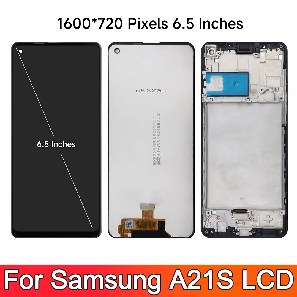 6 5-дюймовый AMOLED ЖК-дисплей для Samsung Galaxy A21S дигитайзер сенсорного экрана замена A217F