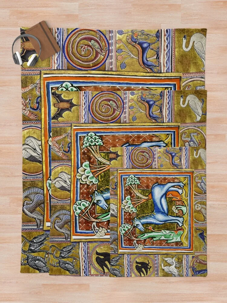 СРЕДНЕВЕЧНЫЕ БЕСКОНЕЧНЫЕ УНИКРОГ ФАНТАСТИЧЕСКИЕ ЖИВОТНЫЕ ЗОЛОТЫ КРАСНЫЕ СИНИЕ