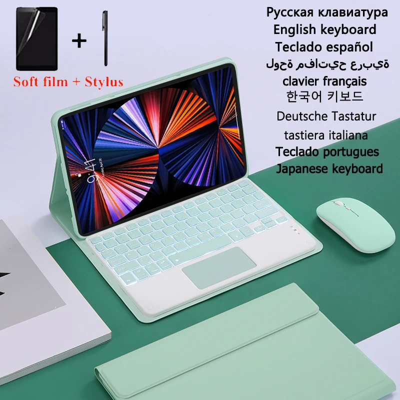 

Cover for Lenovo Tab P11 Case TB-J606F Keyboard for Funda Lenovo Tab P11 Plus Xiaoin Pad Plus Touchpad Backlit Keyboard Teclado