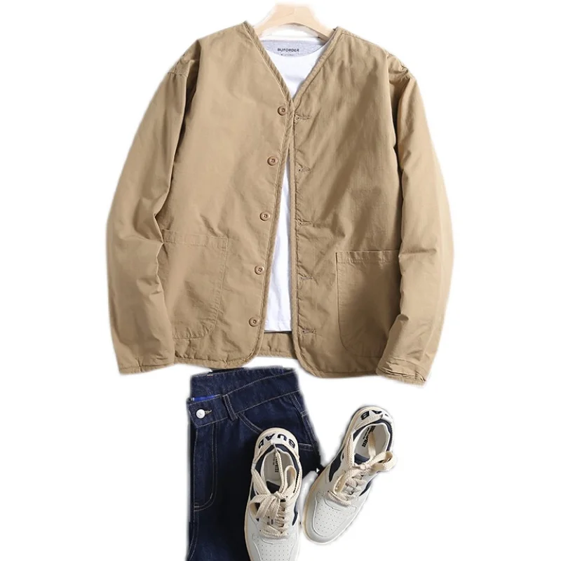 Liushu Same Sle Orders Exported to Japan Foreign Trade Cut the Tag off Goods Autumn and Winter New Product Retro Collarless...