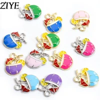 20pcs 1315mm summer umbrella coconut drinks charms pendants necklace earring making accessories diy zinc alloy jewelry findings