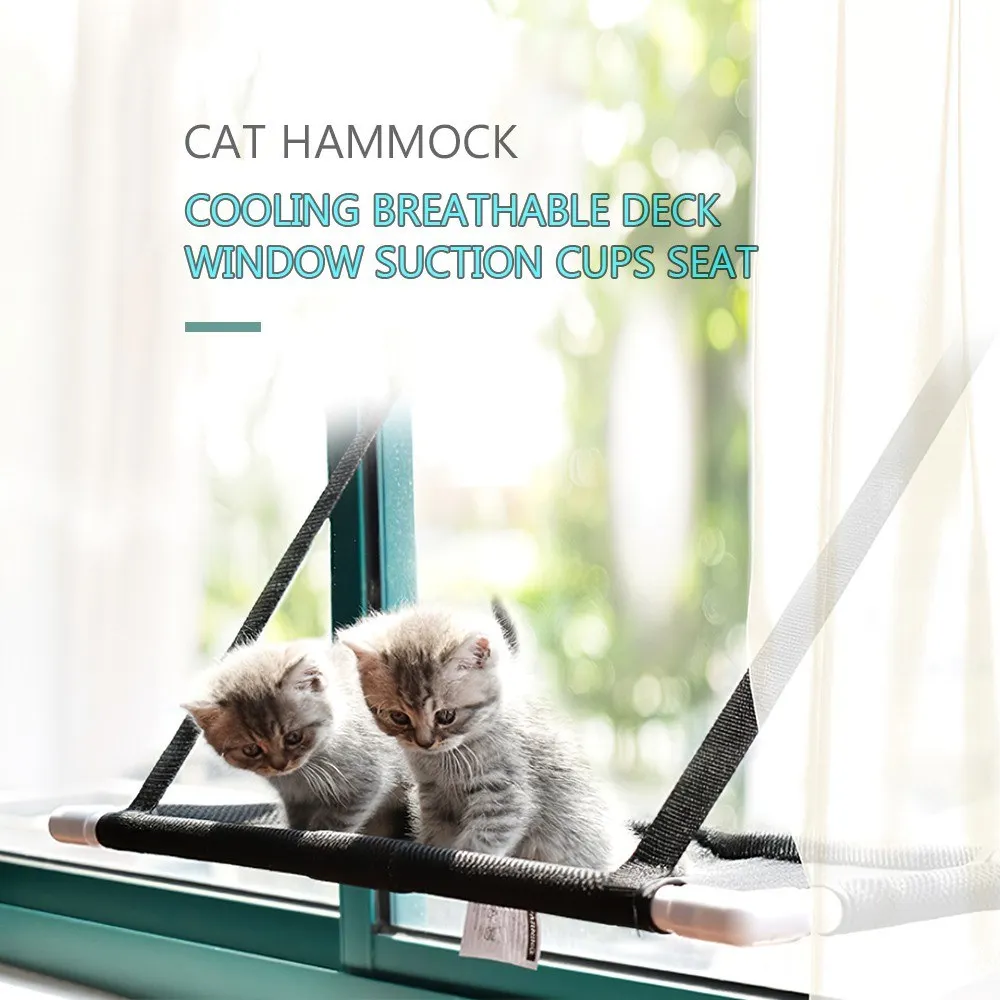 

Cat Window Perch Hammock Bed Cooling Breathable Deck Window Suction Cups Seat Cat Shelves Sunbath Hammock Bed for Cat Hold UP fo