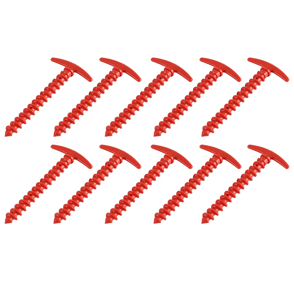 

10Pcs Tent Stakes Spiral Ground Nails High Strength Nylon Stake Camping Supplies