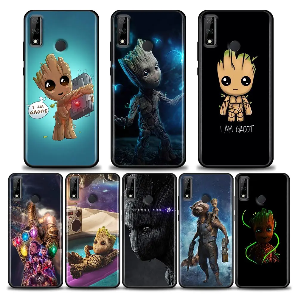 

MARVEL Silicone Case For Huawei Y6 Y7 Y9 2019 Y6p Y8s Y9a Y7a Soft Cases Cover Mate 20 Lite 40 Pro Plus Funda I Am Groot Marvel