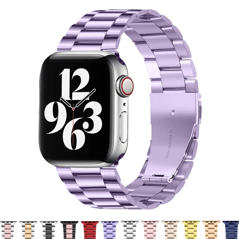 Stainless Steel Strap Band For Apple Watch Series 7 45mm 41mm Watchband Bracelet Accessories iWatch 6 5 4 3 42mm 38mm 40mm 44mm