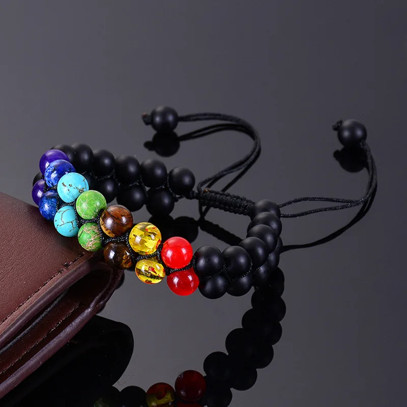 Женский браслет с кристаллами 7 чакр