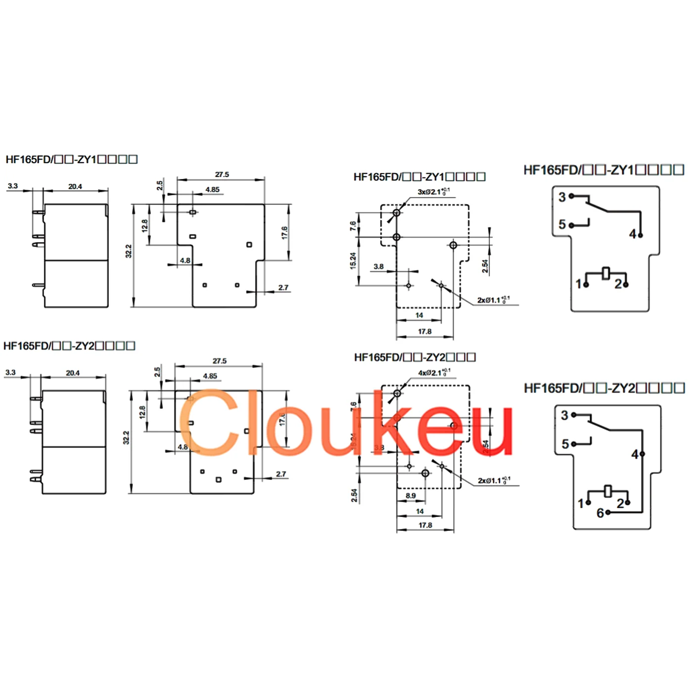 Реле HF165FD-5 12 24-ZY1STF -ZY2STF 5V12V24VDC 30A 5pin |