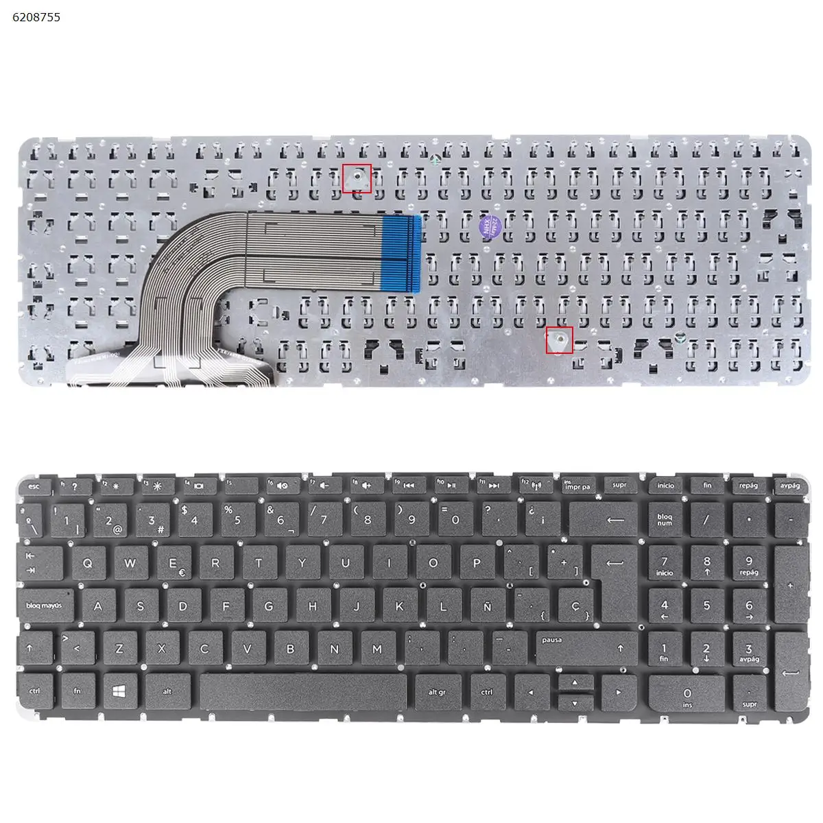 

SP Laptop Keyboard for HP Pavilion 15-n229so 15-n207eo 15-n207so 15-n209so 15-n210eo 15-n210so BLACK Without Frame Without Foil