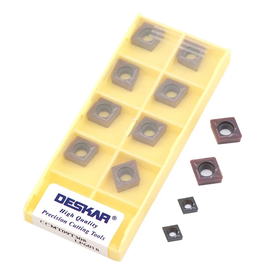 

DESKAR CCMT060204 CCMT09T3 CCMT1204 LF6018 LF6118 CNC lathe tools Carbide alloy Inserts Turning Tools For stainless steel 10 pcs