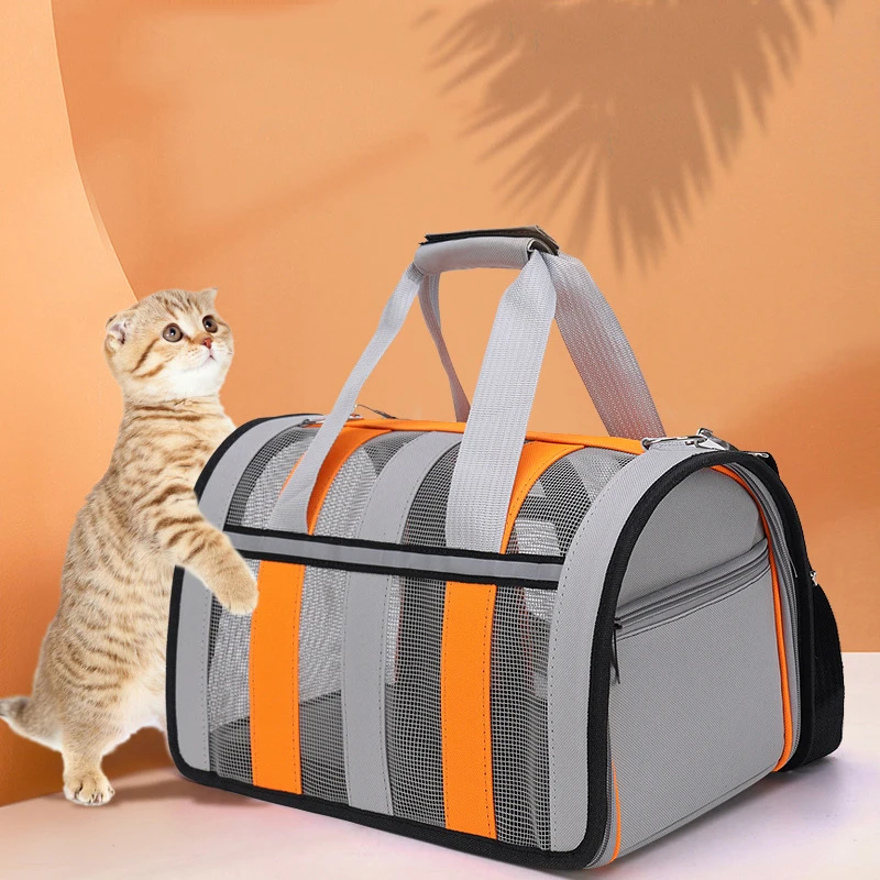 Pet Outing Portable Cat Dogs Handbag Summer Breathable Carrier Travel Puppy Kitten Single Shoulder Bag Pet Carrying Bag Supplie