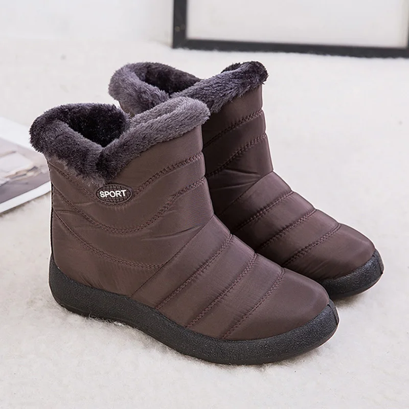 Women Boots Waterproof Snow Boots Female Plush Winter Boots Women Warm Ankle Botas Mujer Winter Shoes Woman Plus Size 43