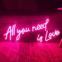 all you need is love neon sign wedding backdrop engagement party decoration neon light sign led art home room wall decoration