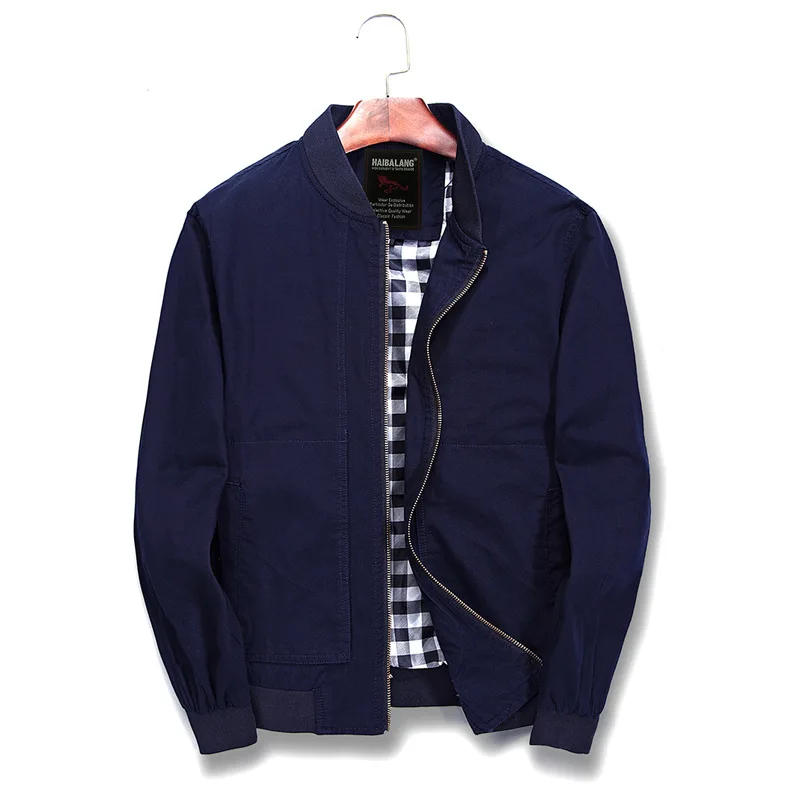 

Hot Selling 2023 New Autumn Mens Cotton Jacket Slim Fit Thin Male Windbreaker Coat Homme Bomber Jakcet Drop Shipping