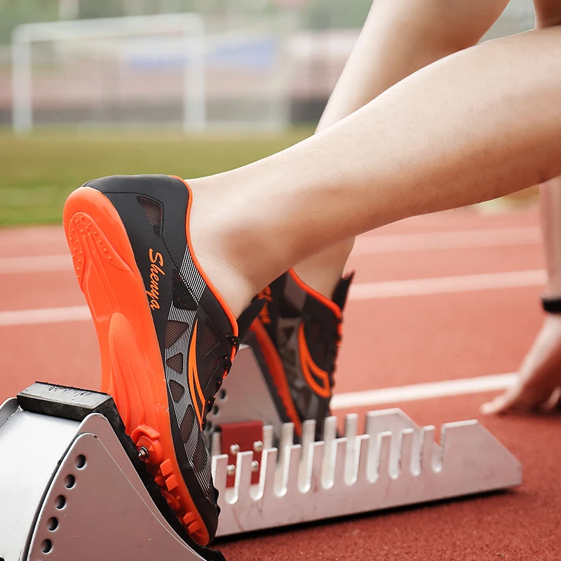 Track and Fields Shoes Men Women Spikes Shoes Running Breathable Track Spikes Shoes Jogging Sneakers