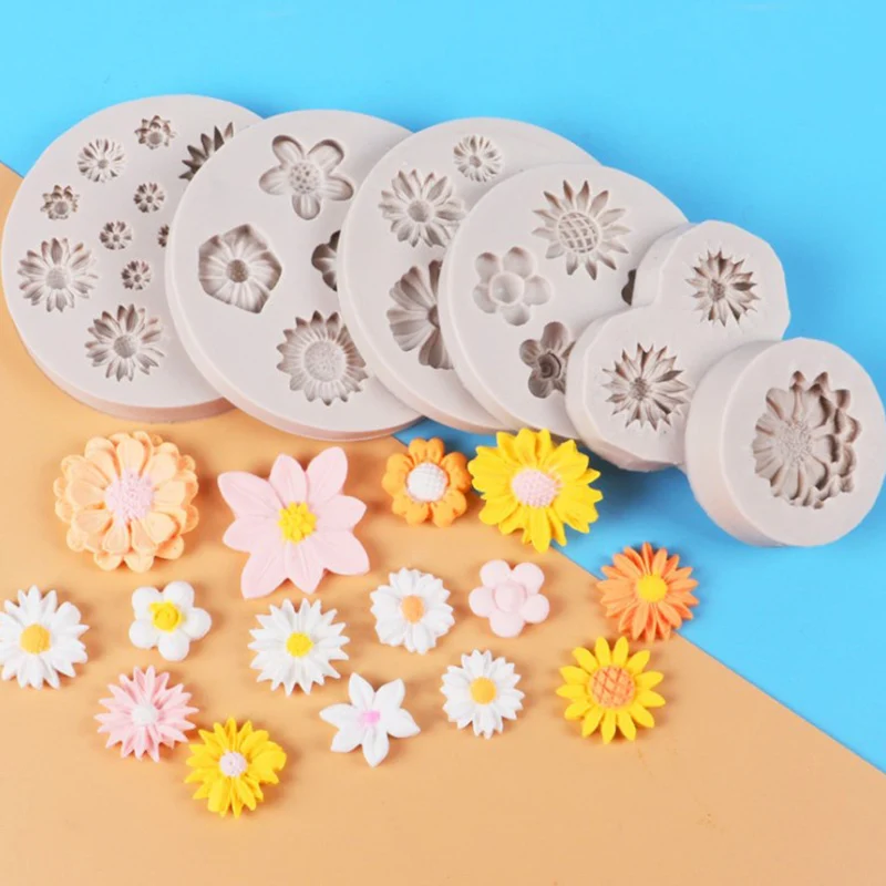 

Daisy Wild Chrysanthemum Flower Shape Silicone Mold Sugarcraft Chocolate Cupcake Baking Mold Fondant Cake Decorating Tools 2021