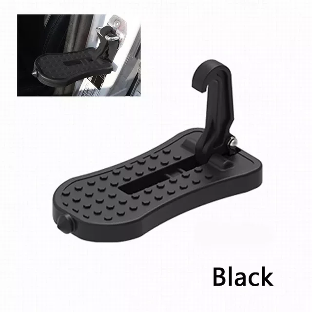 

Foldable Car Roof Rack Step (400 POUNDS/180 KG) Car Door Step Universal Latch Hook Auxiliaryl Alloy Foot Peda
