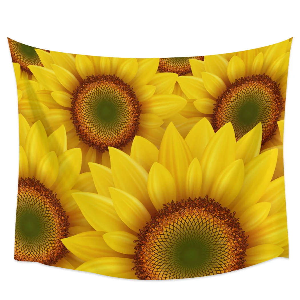 

Sunflower Yellow Tapestry Background Wall Covering Home Decoration Blanket Bedroom Wall Hanging Tapestries