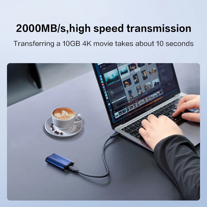 Портативный твердотельный накопитель ADATA SE880 Blue SSD 500 ГБ 1 ТБ 2 Внешний жесткий диск