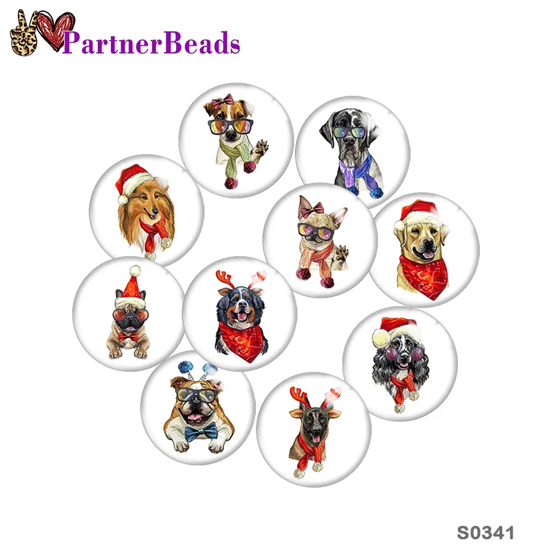 

Red Christmas animal Image printing DIY snap button accessories Fit bag hat Clothes shoes S0341