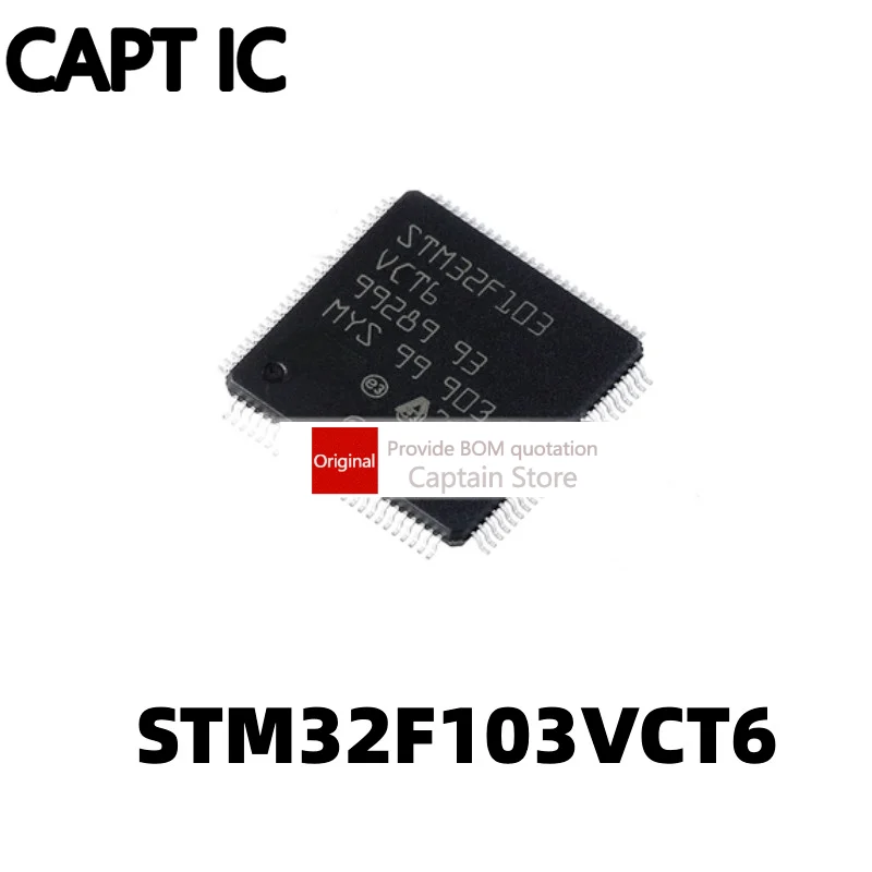 Микроконтроллер STM32F103VCT6 ST LQFP100, 1 шт.