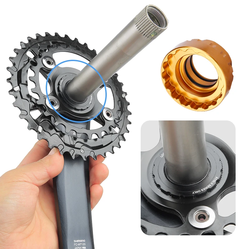Фото Инструмент для крепления звездочки велосипеда с 12 скоростями для Shimano SM-CRM95 SM-CRM85 SM-CRM75 TL-FC41 FC41 M9100 M8100 M7100 Ремонтный инструмент Шатуны №1