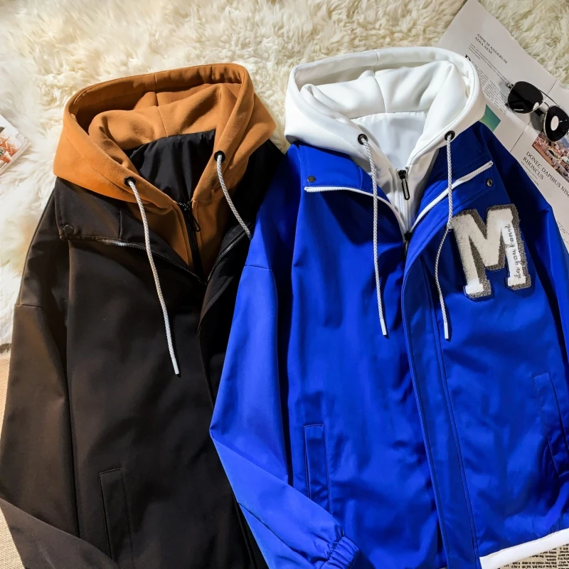 Мужская трендовая ветровка с вышивкой весна-осень 2022 американское Ретро пальто