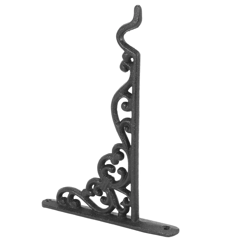 

3X Cast Iron Hanger Wrought Iron Garden Hook Flower Pots Basket Wall Hanger Bracket With Expansion Screw