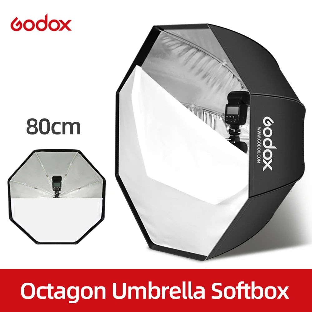 

Godox light Softbox 31.5in/80cm Diameter Octagon Brolly Umbrella Photography accessories soft box Reflector for Video Studio