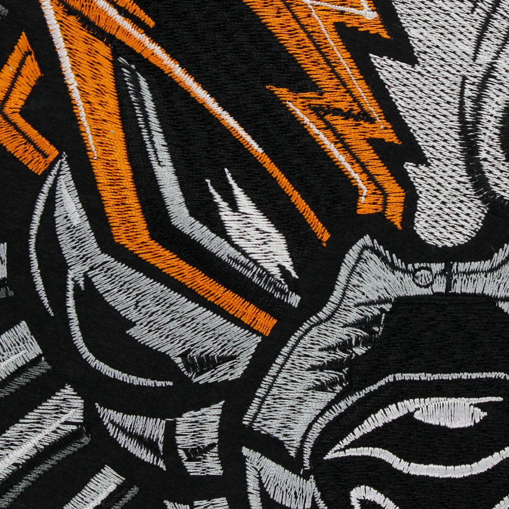 Нашивка из ткани с вышивкой волка и собаки в стиле панк тканевая аппликация