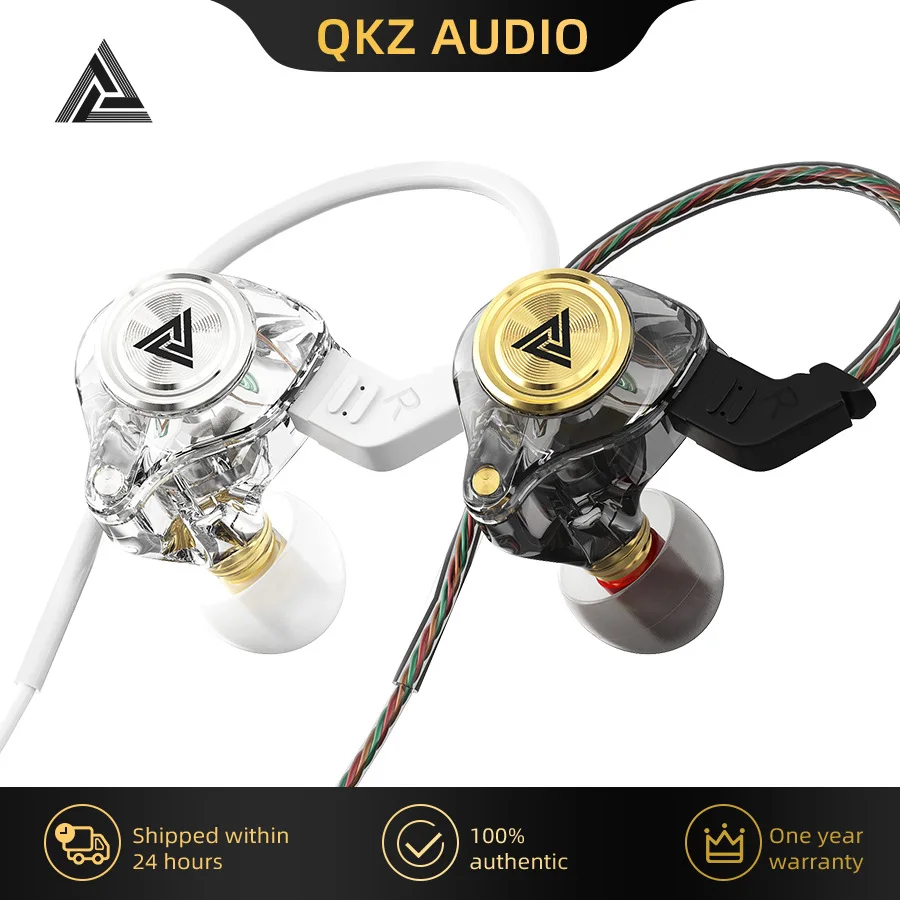

QKZ AK3 FiLe 3.5mm Wired Headphones HIFI Sound Dynamic Wired Earphone with MIC Deep Bass In-ear Headset for Music Gaming Earbuds