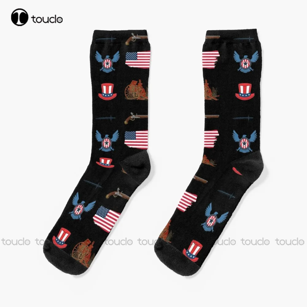 

American Civil War Pack Socks Youth Baseball Socks Unisex Adult Teen Youth Socks Design Cute Socks Creative Funny Socks