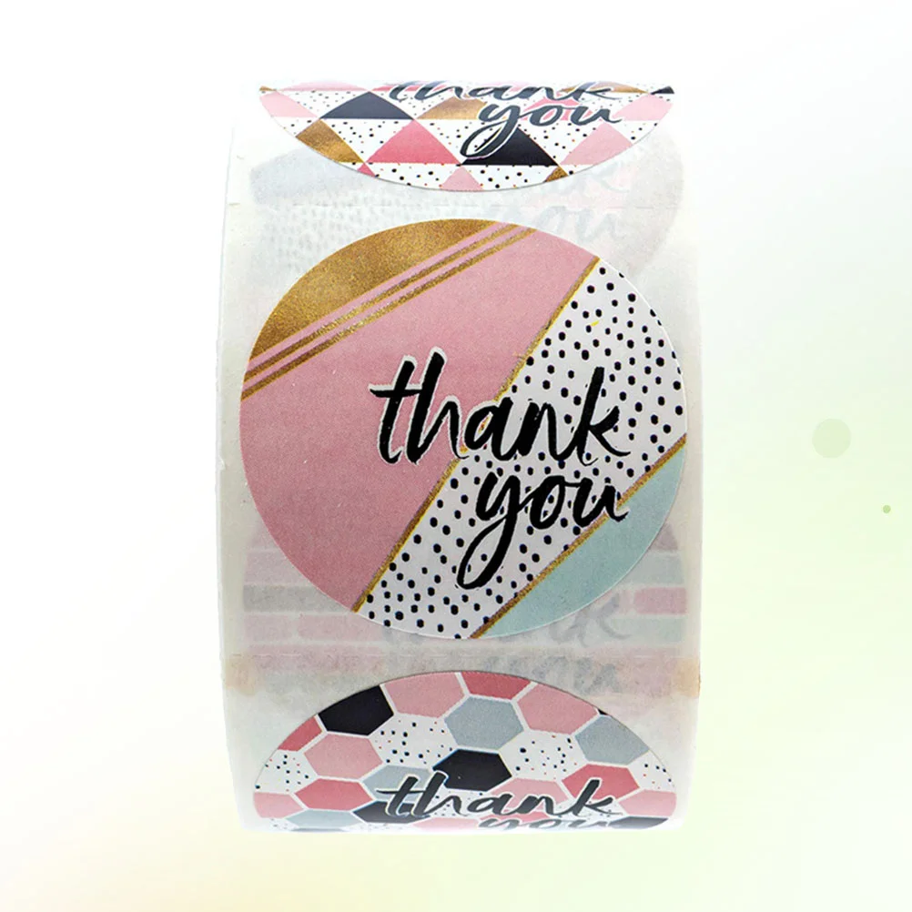 

Stickers Sticker You Thank Gift Labels Label Party Adhesive Graduation Wedding Roll Decor Round Decorative Sealing Candy Bag