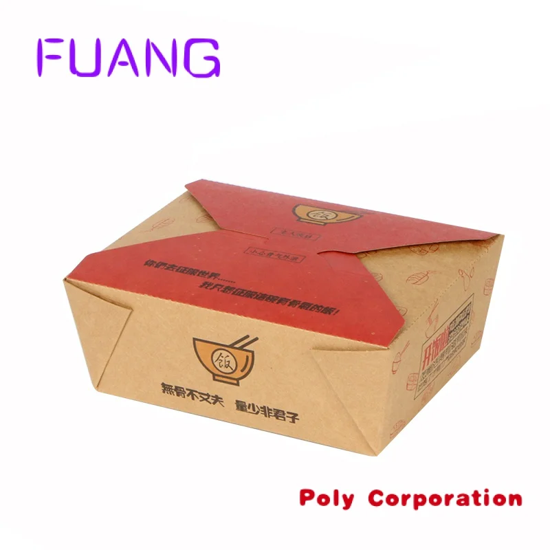 Disposable Takeaway Food Packaging Lunch Box Carton For Restaurantpacking box for small business