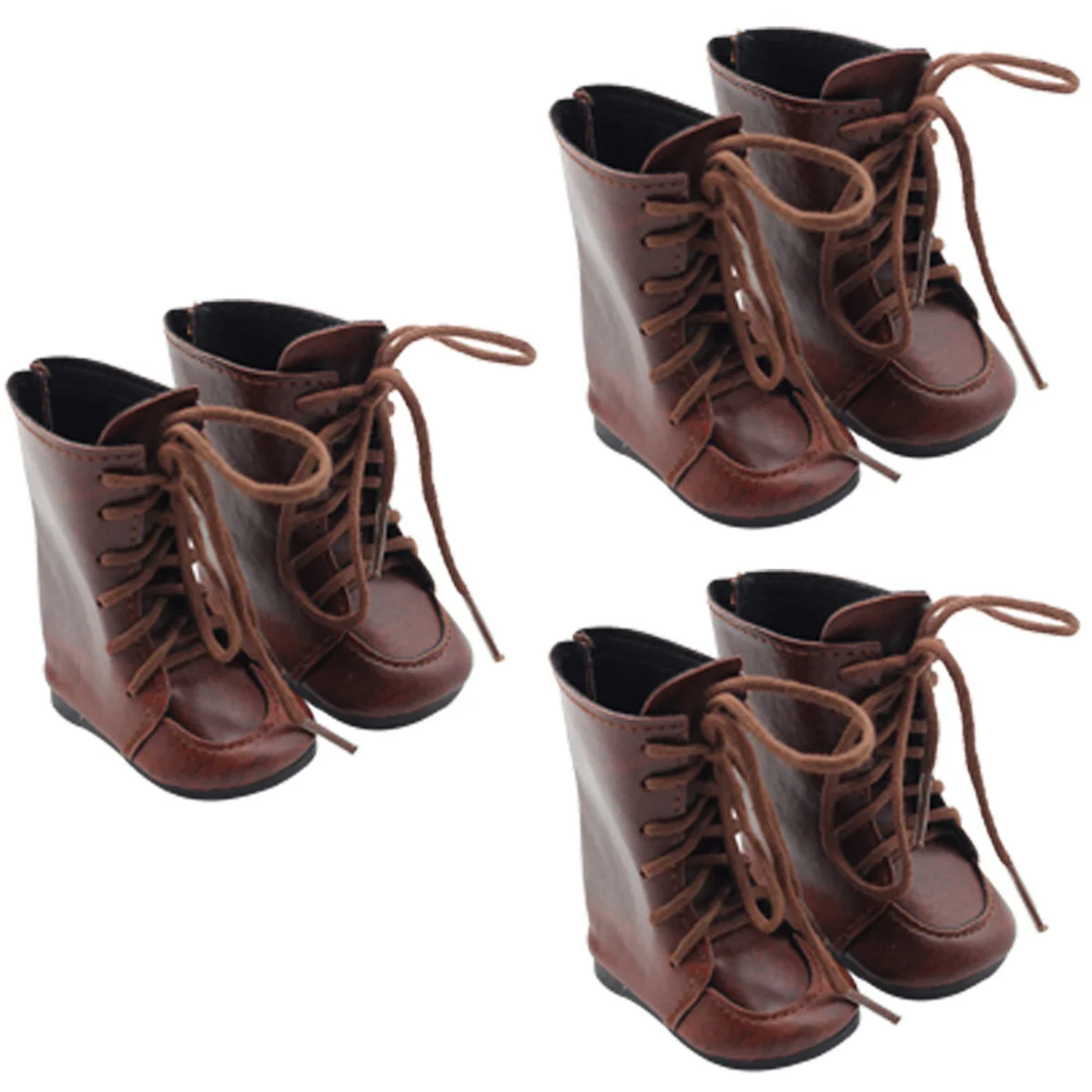 

3 Pairs 18-Inch Boots Mini Toys Girl Simulation Shoes Decors Girls Puppet Miniature Pretend Game