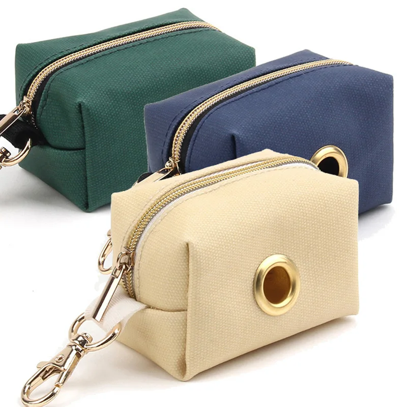 

Waterproof Canvas Dog Poop Bag Garbage Storage Walking Bag Poop for Small Dog Pet Picker Dispenser Items Waste Trash Accessories