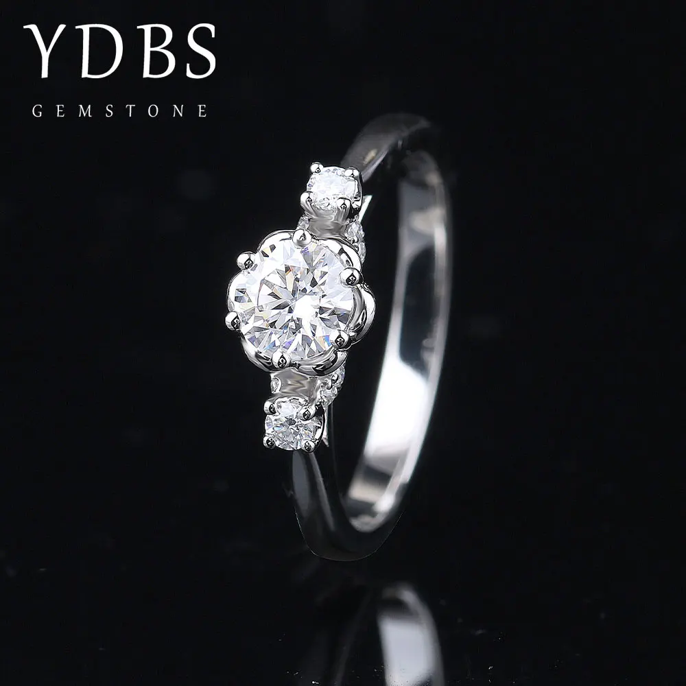 

Женское кольцо с бриллиантом, белое золото, 5,0 карат, мм