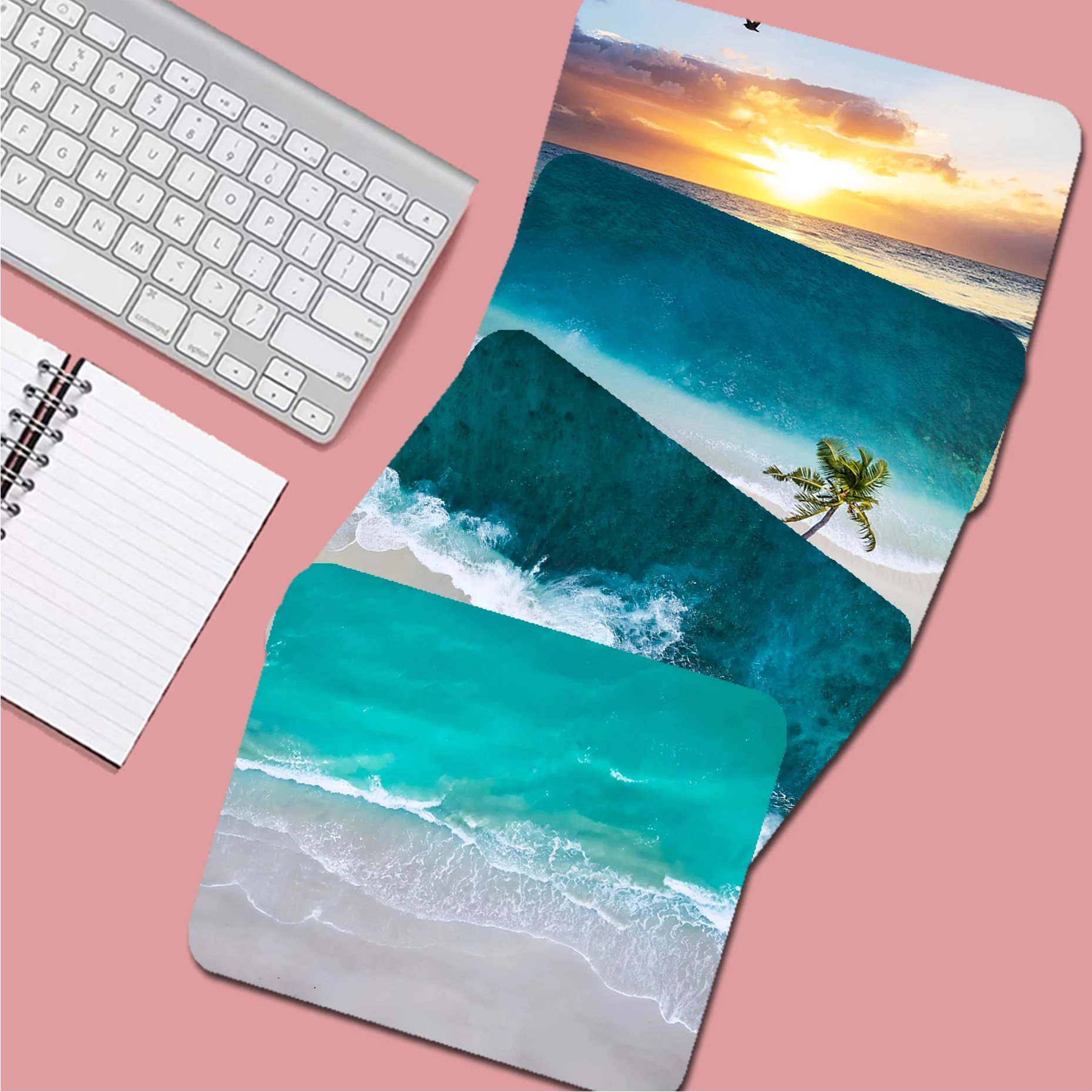 

Waves Beach Mousepad Non-slip Lockedge Cartoon Anime Gaming Mouse Pad Keyboard Mouse Mats Smooth Company for PC Gamer Mousemat