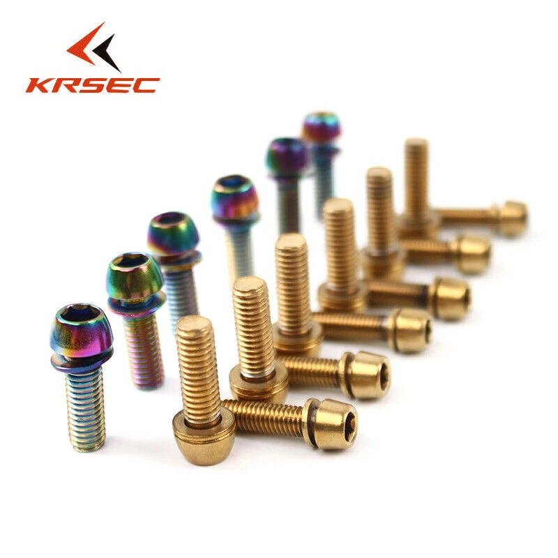 6pcs M6/M5 Stem Bolts 2 Colors Cycling Handlebar Stem Bolts Bicycle Fixed Screws Bicycle Stem MTB Accesorios