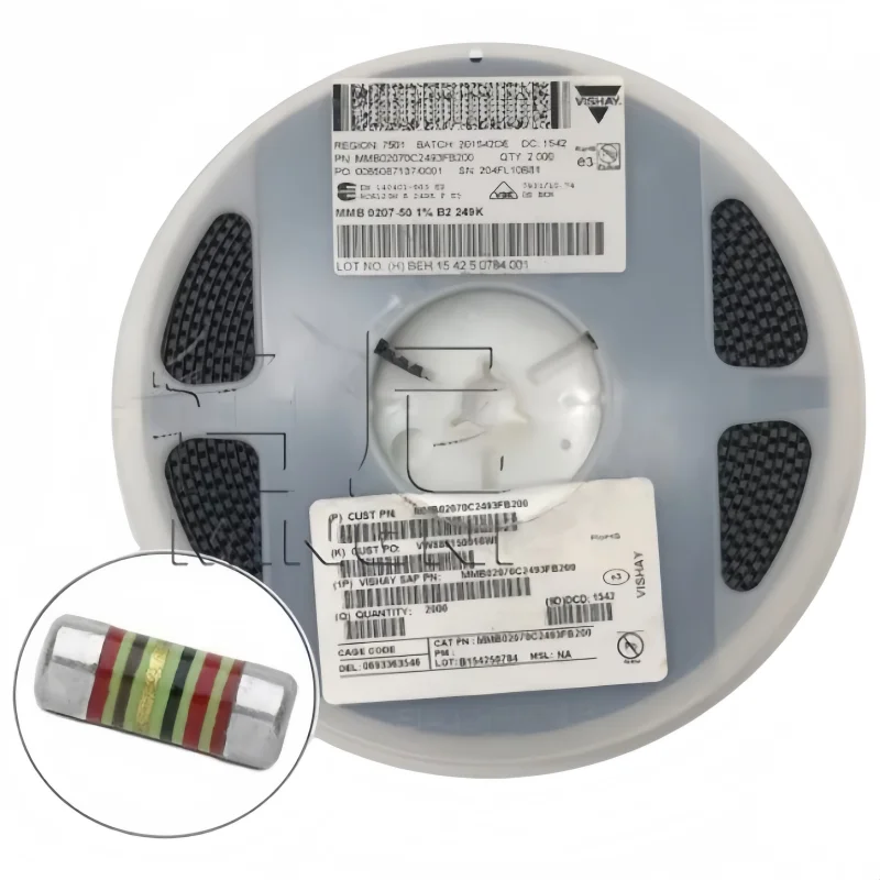 Фото 20 шт./лот, новые оригинальные Vishay Beyschlag MMB02070C1609FB200 16 мОм MELF0207 1 Вт 1% профессиональные тонкопленочные резисторы MELF №2
