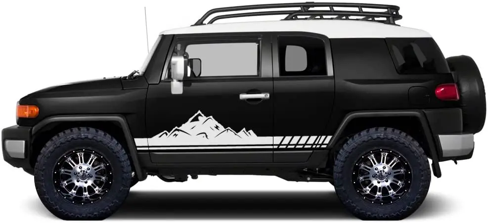 

Комплект графики в полоску сбоку, 3 м, Виниловая наклейка, подходит для Toyota FJ Cruiser 20072014, матовый белый